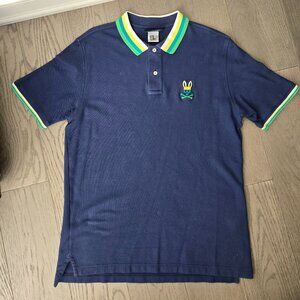 Psycho Bunny Men's Blue Polo (L)